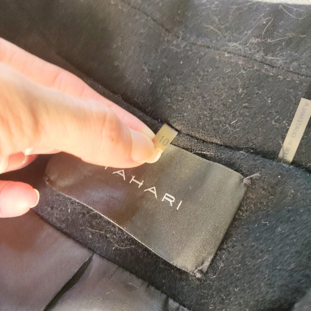 Tahari Courtney Military Wool Blend Peacoat - Picture 5 of 11